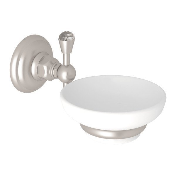Rohl Wall Mounted Soap Dish Holder In Satin Nickel A1487CSTN